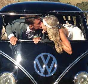 The coolest wedding car!