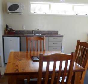 dining and kitchen area