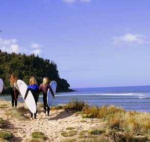 Surfing Whangamata Bar