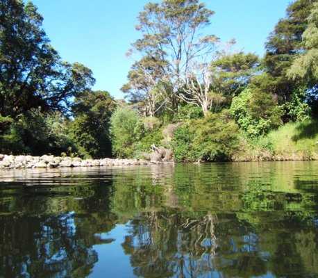 Te Mata Creek border the lodge